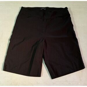 Hillary Radley Black Pull On Bermuda Shorts Womens Size Medium Stretch Pockets